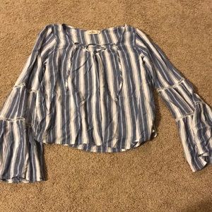 Blue and white Hollister blouse